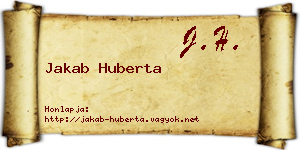 Jakab Huberta névjegykártya